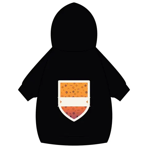Faith Flag Mosque Sunset Silhouette Pet Hoodie — back_dtf view