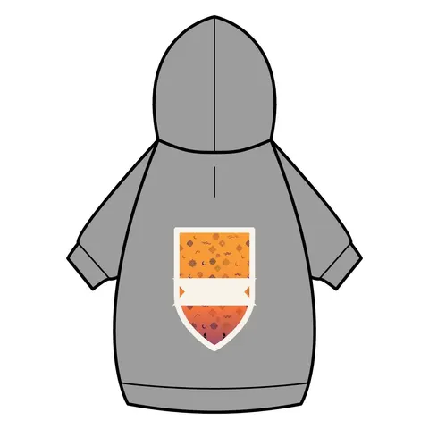 Faith Flag Mosque Sunset Silhouette Pet Hoodie — back_dtf view