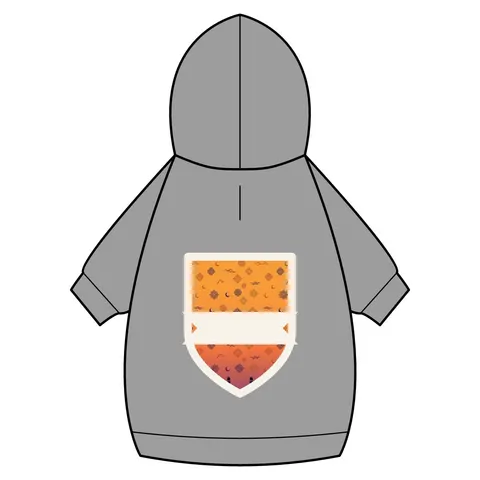 Faith Flag Mosque Sunset Silhouette Pet Hoodie — back_dtf view