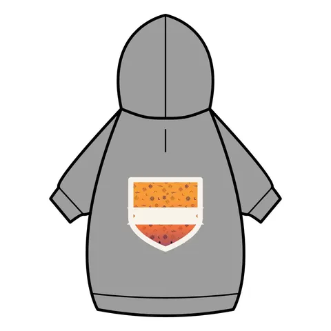 Faith Flag Mosque Sunset Silhouette Pet Hoodie — back_dtf view