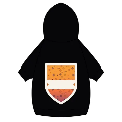 Faith Flag Mosque Sunset Silhouette Pet Hoodie — back_dtf view