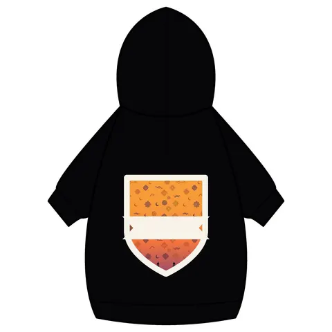 Faith Flag Mosque Sunset Silhouette Pet Hoodie — back_dtf view