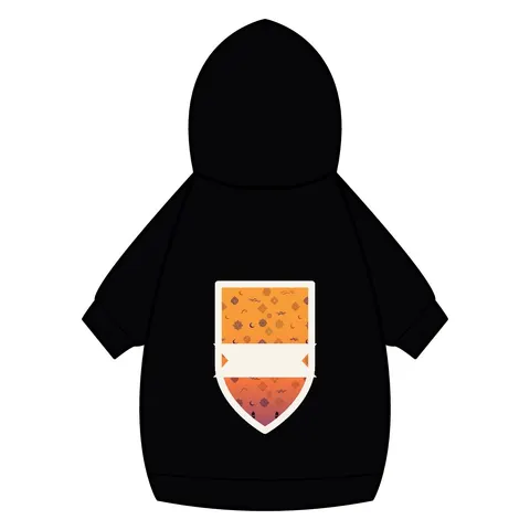 Faith Flag Mosque Sunset Silhouette Pet Hoodie — back_dtf view