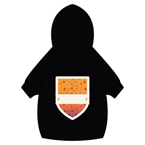 Faith Flag Mosque Sunset Silhouette Pet Hoodie — back_dtf view