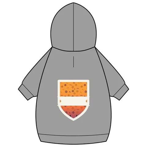 Faith Flag Mosque Sunset Silhouette Pet Hoodie — back_dtf view