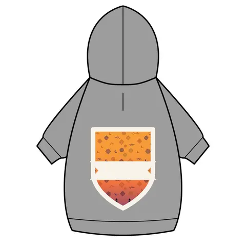 Faith Flag Mosque Sunset Silhouette Pet Hoodie — back_dtf view