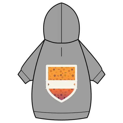 Faith Flag Mosque Sunset Silhouette Pet Hoodie — back_dtf view