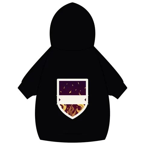Faith Flag Pentecostal Fire Pet Hoodie — back_dtf view