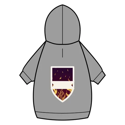 Faith Flag Pentecostal Fire Pet Hoodie — back_dtf view