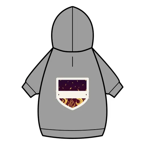 Faith Flag Pentecostal Fire Pet Hoodie — back_dtf view