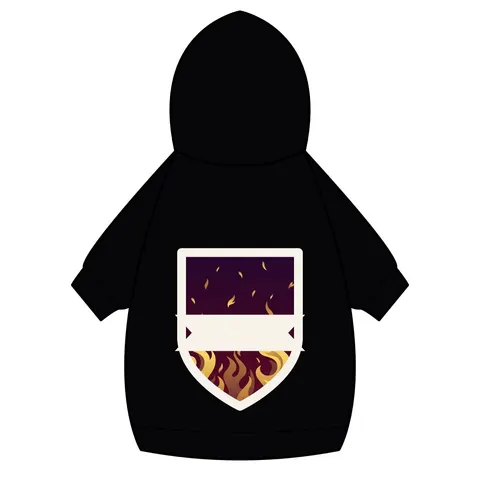 Faith Flag Pentecostal Fire Pet Hoodie — back_dtf view
