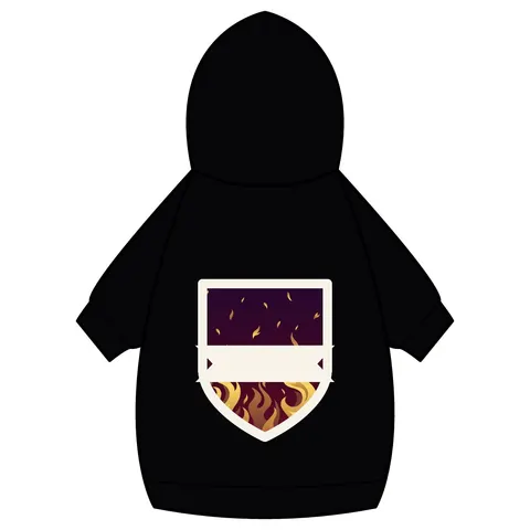 Faith Flag Pentecostal Fire Pet Hoodie — back_dtf view