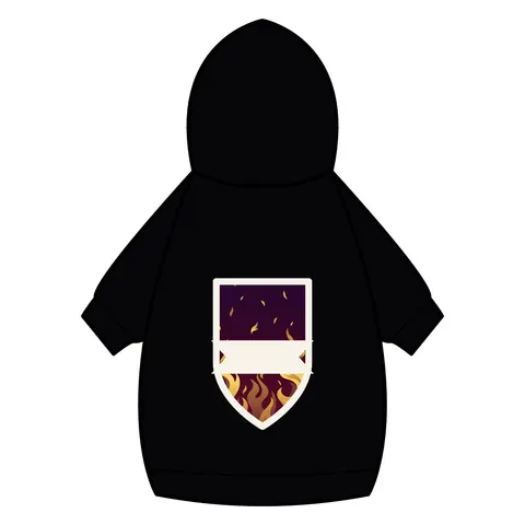 Faith Flag Pentecostal Fire Pet Hoodie — back_dtf view