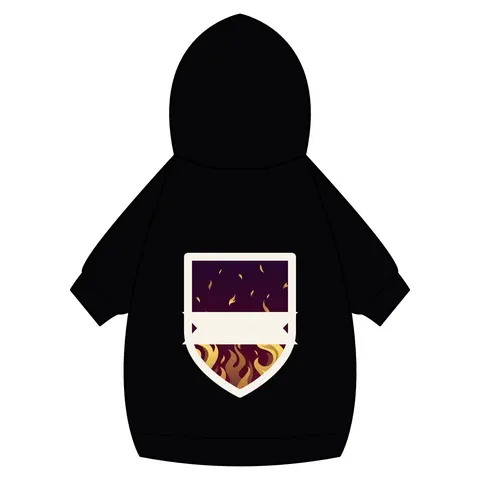 Faith Flag Pentecostal Fire Pet Hoodie — back_dtf view