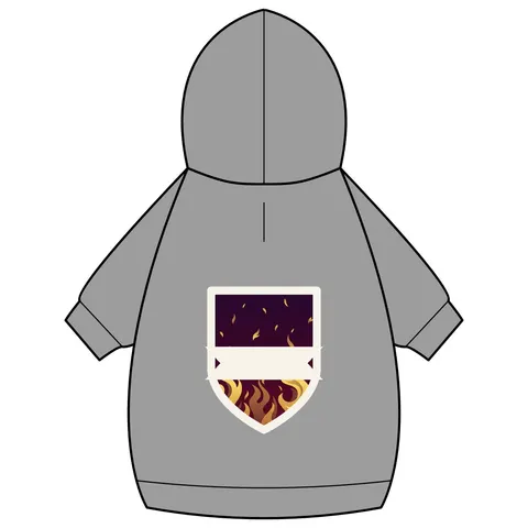 Faith Flag Pentecostal Fire Pet Hoodie — back_dtf view