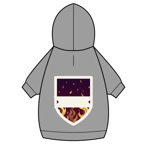 Faith Flag Pentecostal Fire Pet Hoodie — back_dtf view