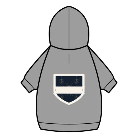 Faith Flag Praying Hands Silhouette Pet Hoodie — back_dtf view