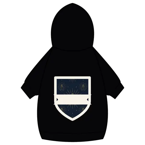 Faith Flag Praying Hands Silhouette Pet Hoodie — back_dtf view