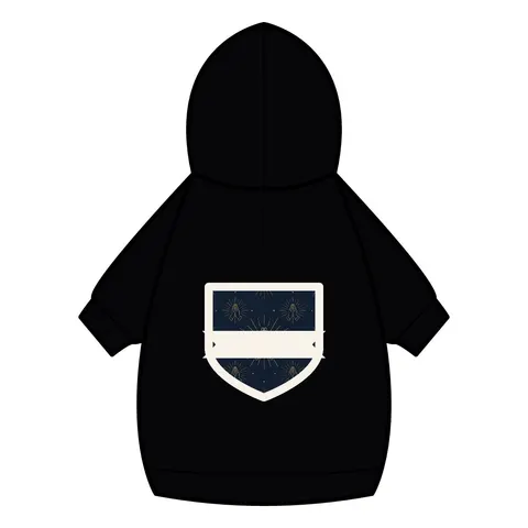 Faith Flag Praying Hands Silhouette Pet Hoodie — back_dtf view