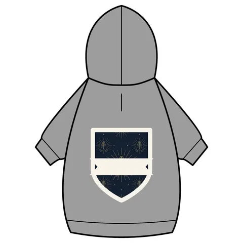 Faith Flag Praying Hands Silhouette Pet Hoodie — back_dtf view