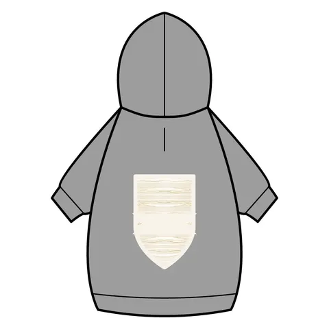 Faith Flag Scripture Highlight Banner Pet Hoodie — back_dtf view