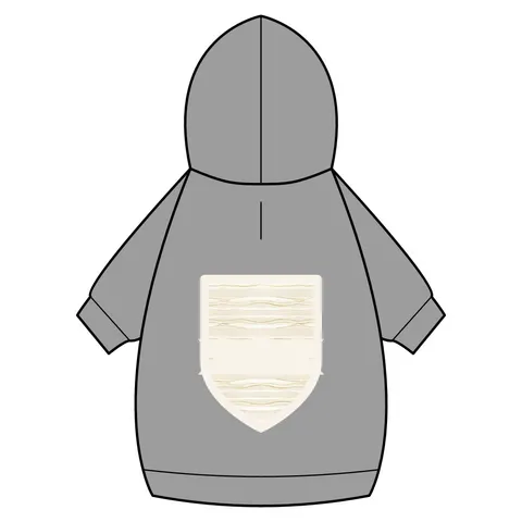 Faith Flag Scripture Highlight Banner Pet Hoodie — back_dtf view
