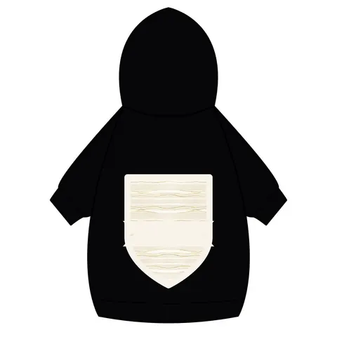 Faith Flag Scripture Highlight Banner Pet Hoodie — back_dtf view