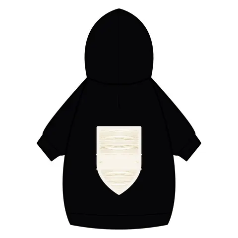 Faith Flag Scripture Highlight Banner Pet Hoodie — back_dtf view