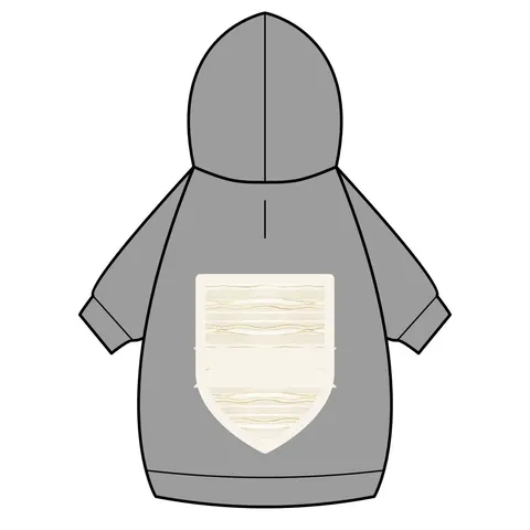 Faith Flag Scripture Highlight Banner Pet Hoodie — back_dtf view