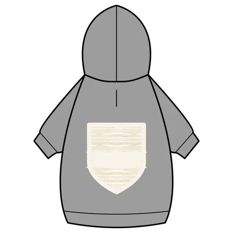 Faith Flag Scripture Highlight Banner Pet Hoodie — back_dtf view