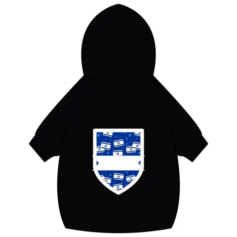 Faith Flag Blue & White Star Emblem Pet Hoodie — back_dtf view