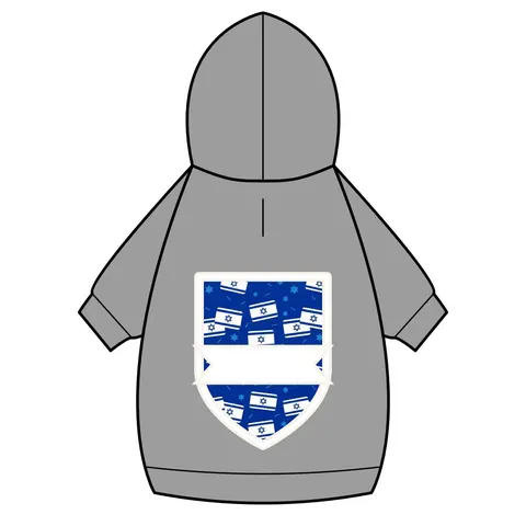 Faith Flag Blue & White Star Emblem Pet Hoodie — back_dtf view