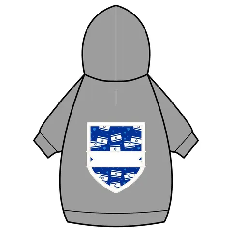 Faith Flag Blue & White Star Emblem Pet Hoodie — back_dtf view