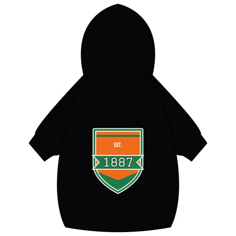 FAMU 1887 Orange & Green Energy Pet Hoodie — back_dtf view