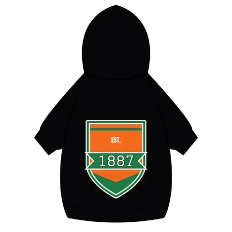 FAMU 1887 Orange & Green Energy Pet Hoodie — back_dtf view