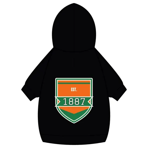 FAMU 1887 Orange & Green Energy Pet Hoodie — back_dtf view