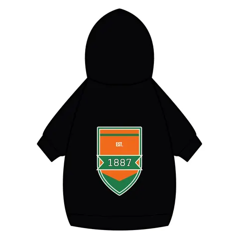 FAMU 1887 Orange & Green Energy Pet Hoodie — back_dtf view