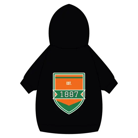 FAMU 1887 Orange & Green Energy Pet Hoodie — back_dtf view