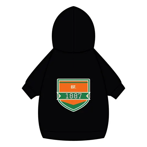 FAMU 1887 Orange & Green Energy Pet Hoodie — back_dtf view