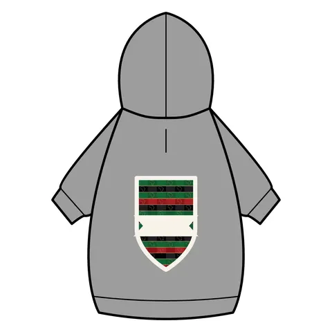 African Diaspora Continent Outline Pet Hoodie — back_dtf view
