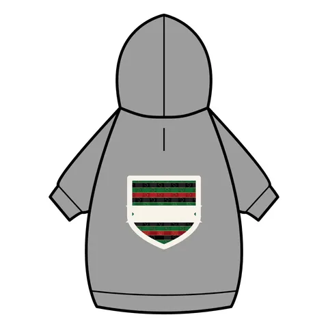 African Diaspora Continent Outline Pet Hoodie — back_dtf view