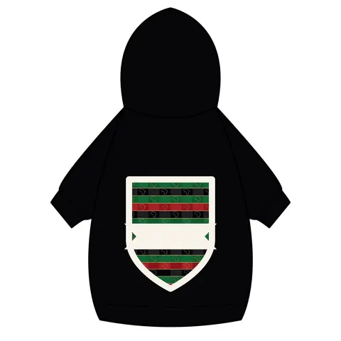 African Diaspora Continent Outline Pet Hoodie — back_dtf view