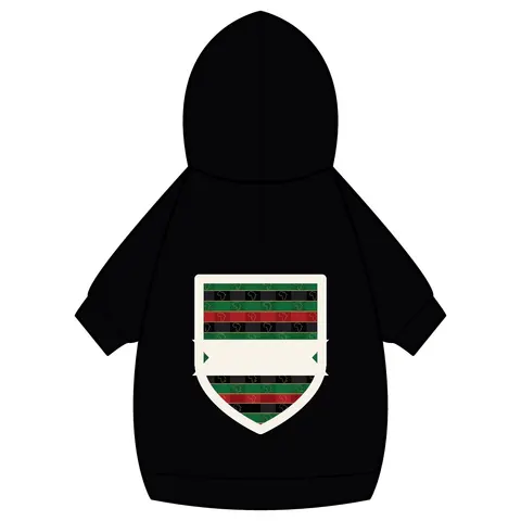 African Diaspora Continent Outline Pet Hoodie — back_dtf view