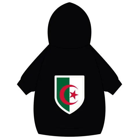 Algeria Green White Red Crescent Pet Hoodie — back_dtf view