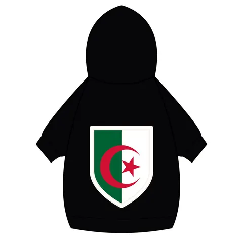 Algeria Green White Red Crescent Pet Hoodie — back_dtf view
