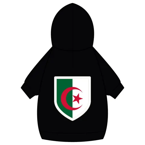 Algeria Green White Red Crescent Pet Hoodie — back_dtf view