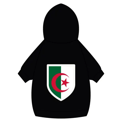 Algeria Green White Red Crescent Pet Hoodie — back_dtf view