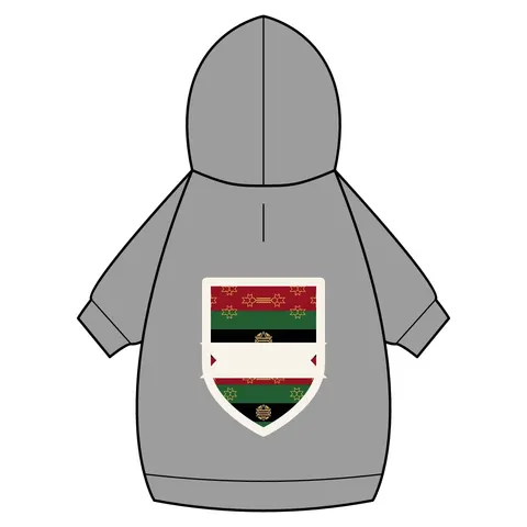 Black American Heritage Black American Heritage Flag Pet Hoodie — back_dtf view