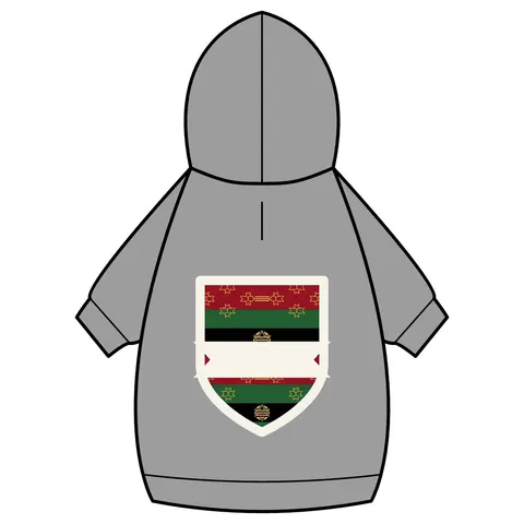 Black American Heritage Black American Heritage Flag Pet Hoodie — back_dtf view