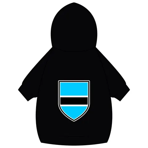 Botswana Blue & Black Stripe Pet Hoodie — back_dtf view